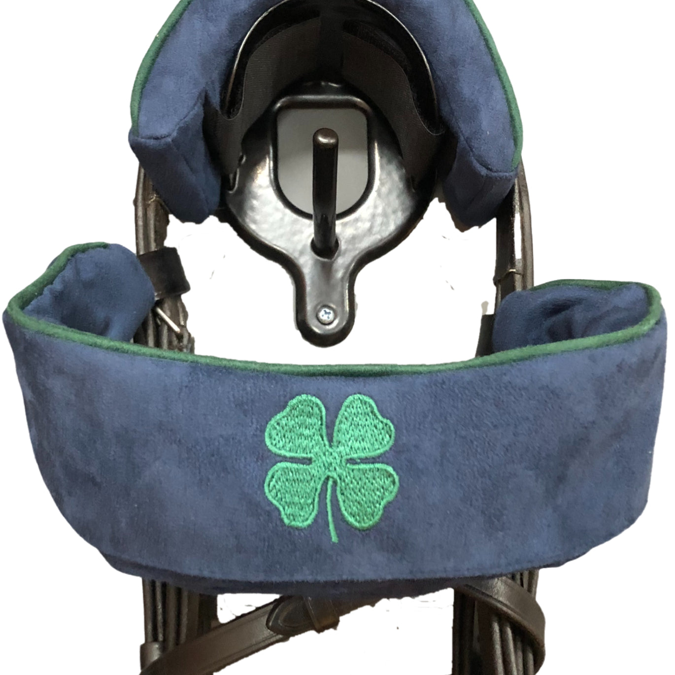 BrowBandana Four Leaf Clover in DARK BLUE CURVED 14"