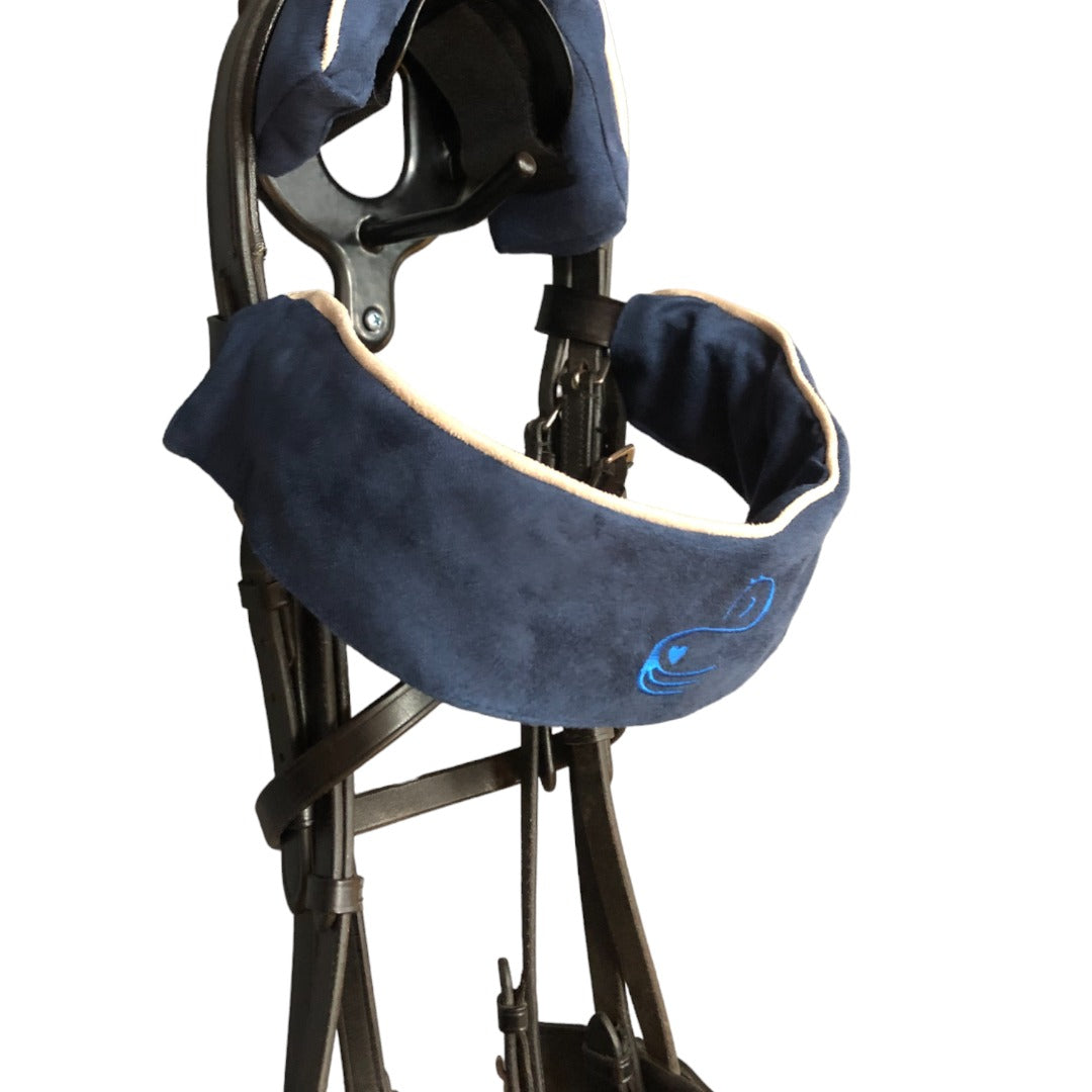 BrowBandana Blue Horse in DARK BLUE STRAIGHT 16"