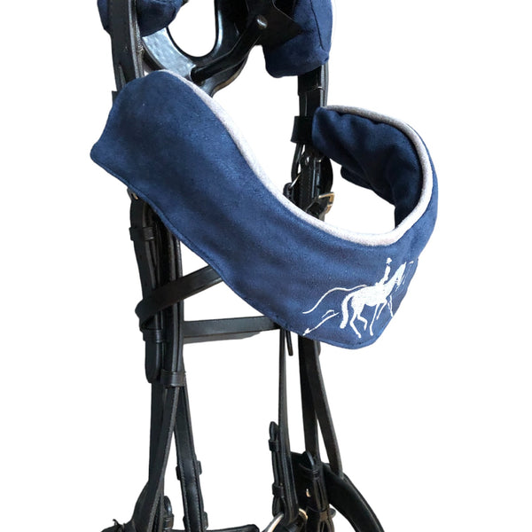 BrowBandana Extended Trot in DARK BLUE STRAIGHT 14"