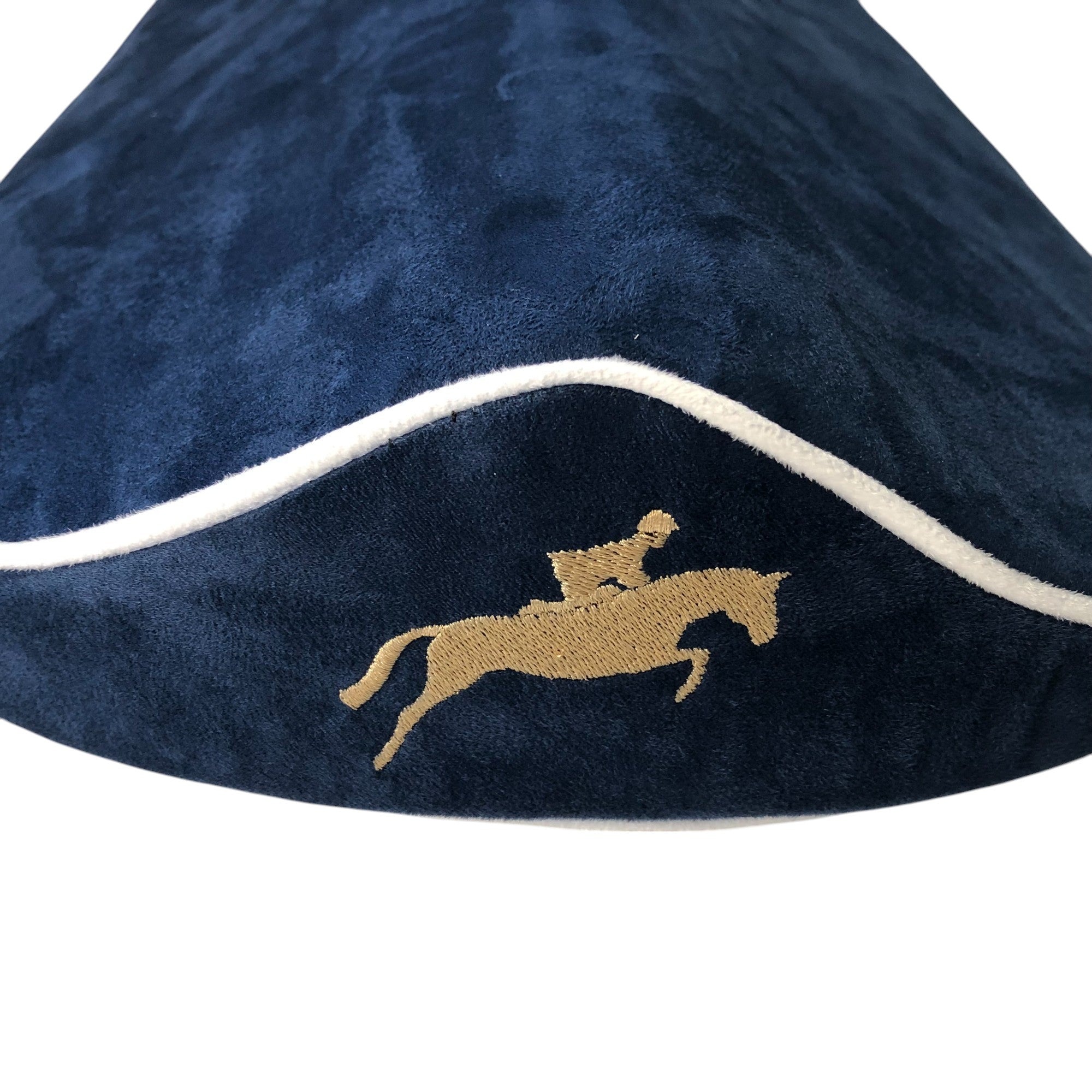 NEW! SaddleMattress TM Supreme Gold Jumping Horse & Rider in Dark Blue