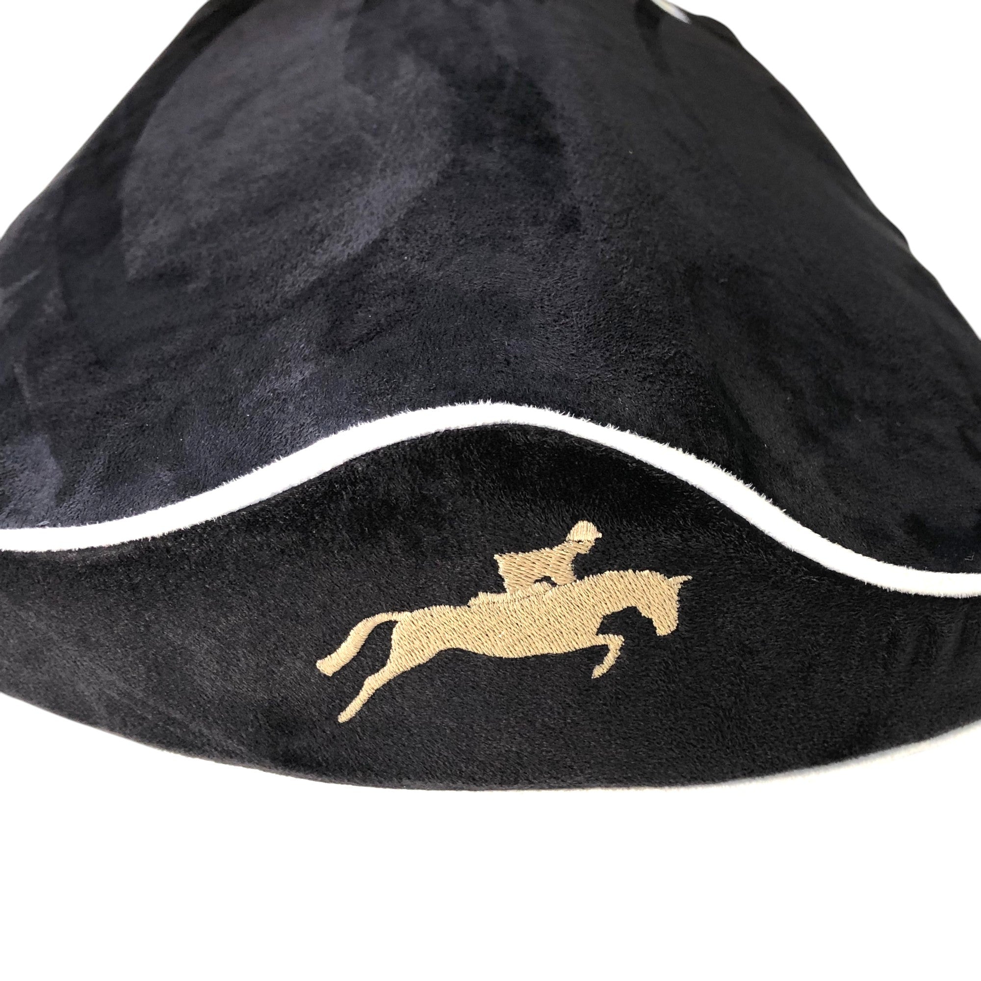 NEW! SaddleMattress TM Supreme Gold Jumping Horse & Rider in Black