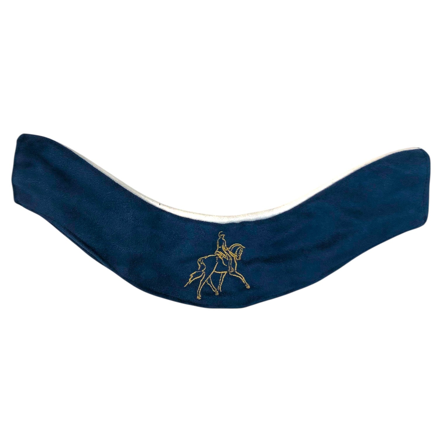 BrowBandana Dressage horse Medium Trot in DARK BLUE CURVED 12"