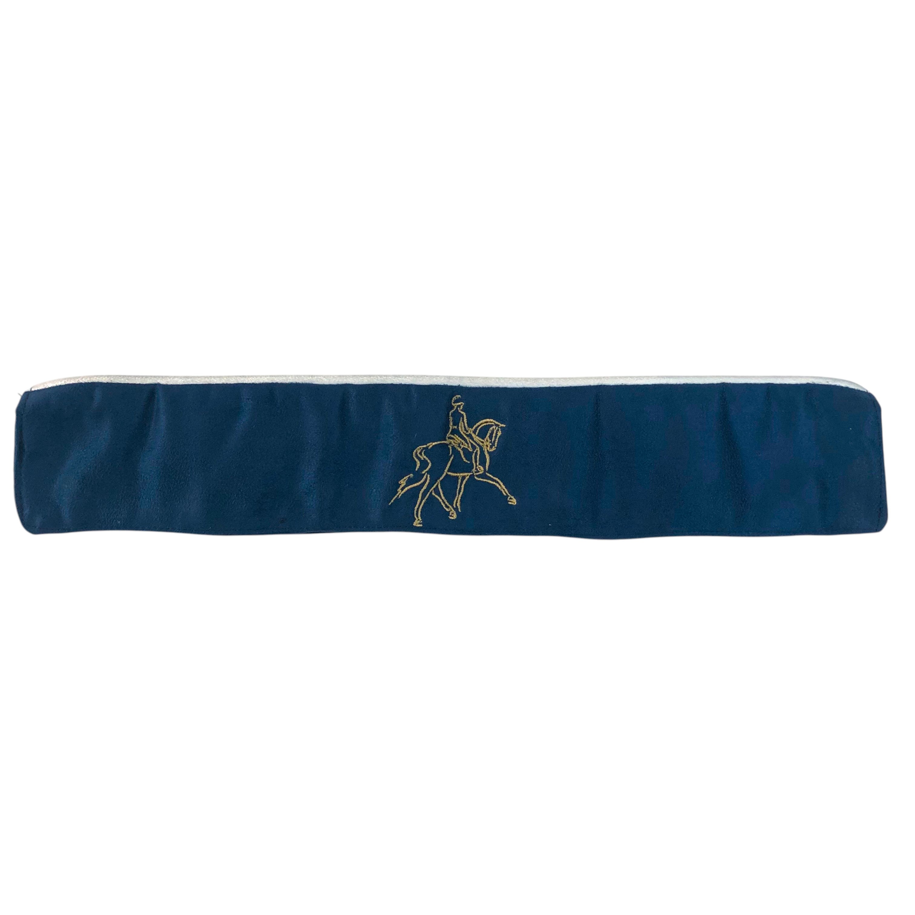BrowBandana Dressage horse Medium Trot in DARK BLUE STRAIGHT 14"