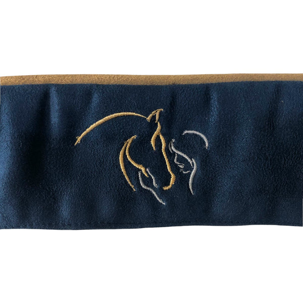 BrowBandana Girl and Horse in DARK BLUE STRAIGHT 14"
