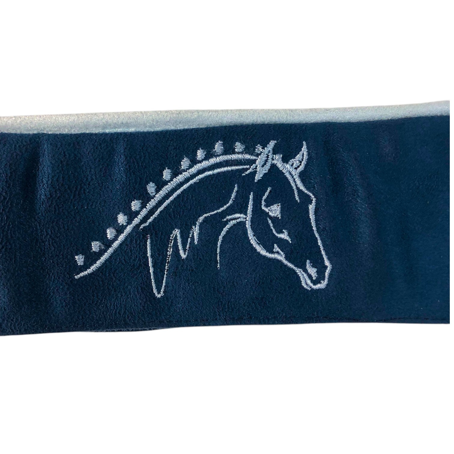 BrowBandana Show Horse in DARK BLUE STRAIGHT 14"
