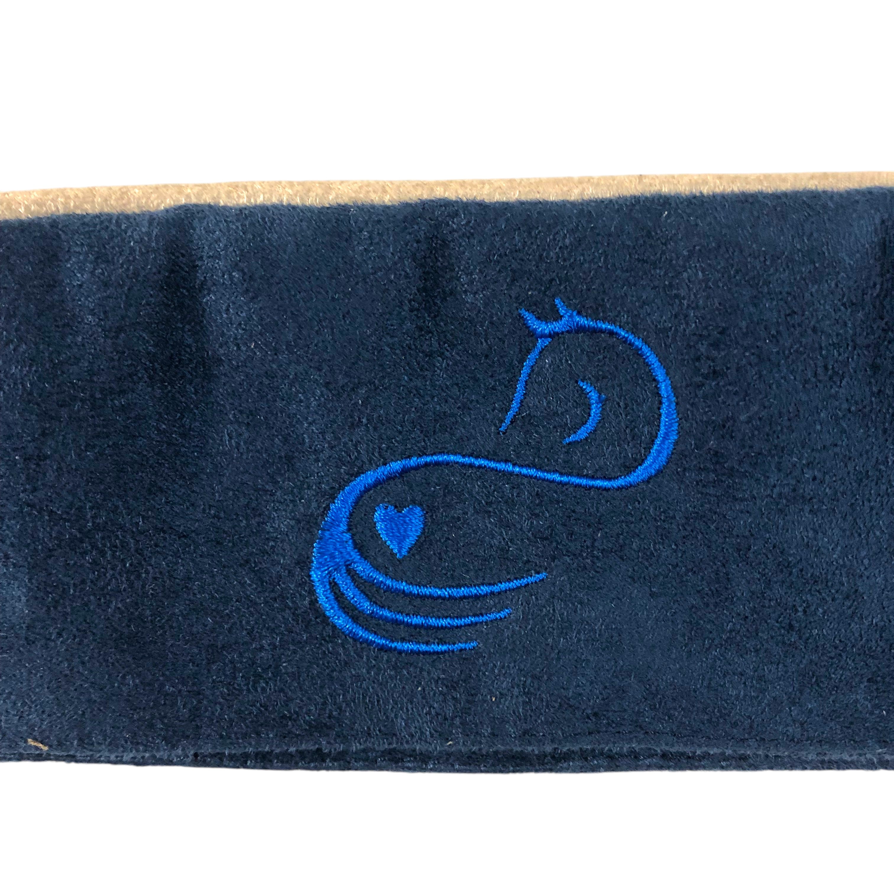 BrowBandana Blue Horse in DARK BLUE STRAIGHT 16"