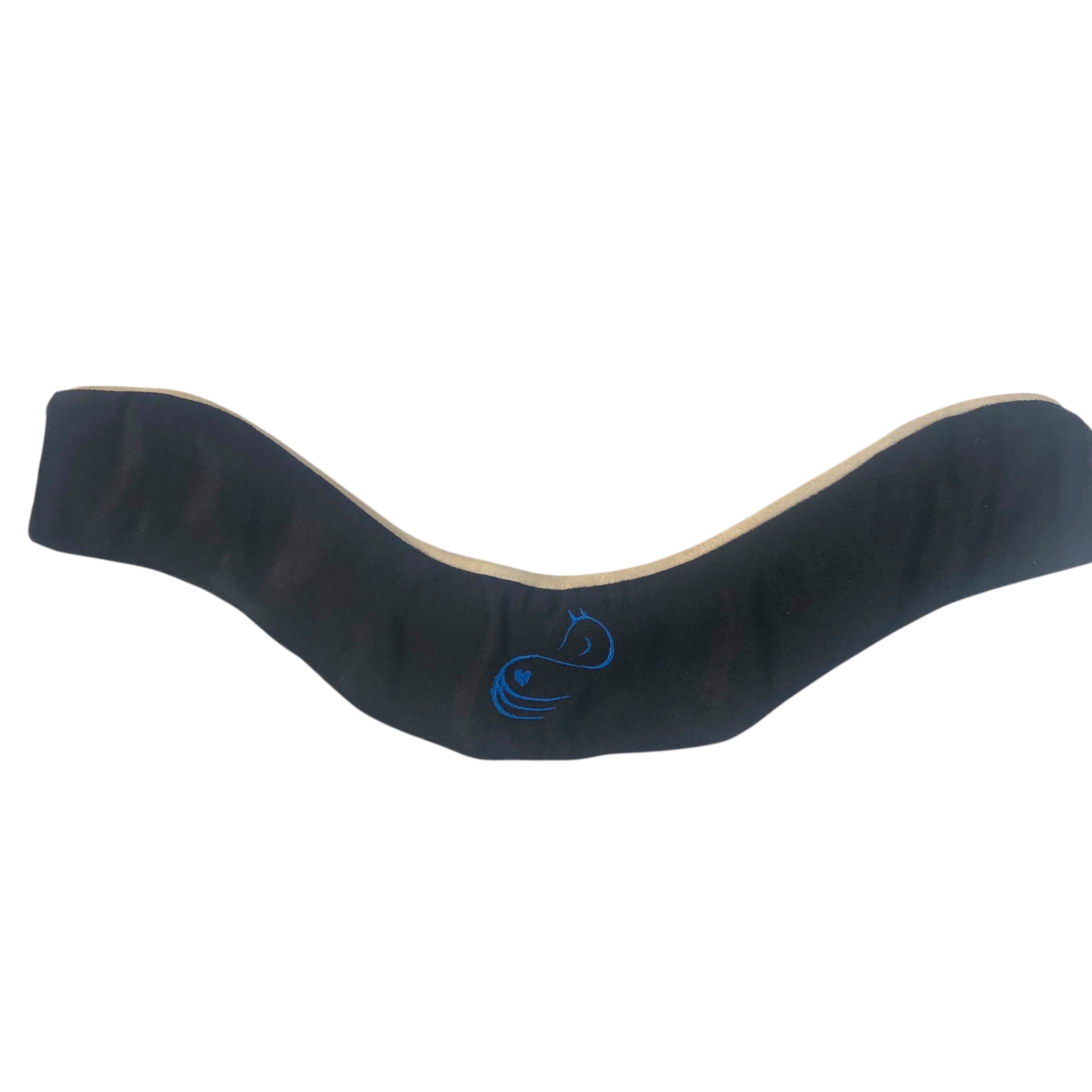 BrowBandana Blue Horse in BLACK CURVED 14"