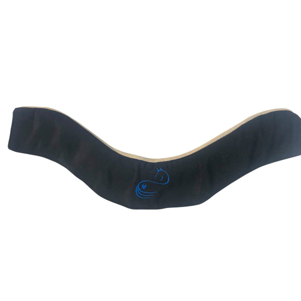 BrowBandana Blue Horse in BLACK CURVED 14