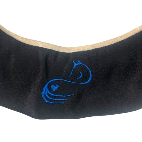 BrowBandana Blue Horse in BLACK CURVED 14"