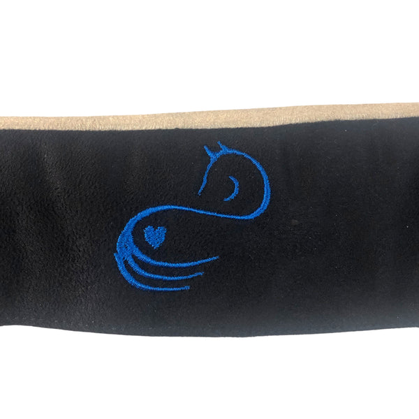 BrowBandana Blue Horse in BLACK STRAIGHT 14"