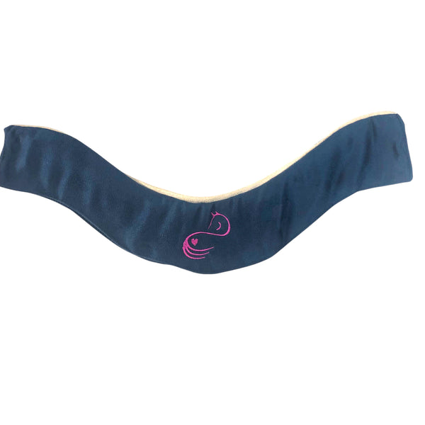 BrowBandana Pink Horse in DARK BLUE CURVED 14