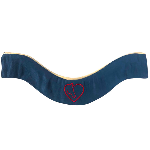 BrowBandana Horse & Heart in DARK BLUE CURVED 14