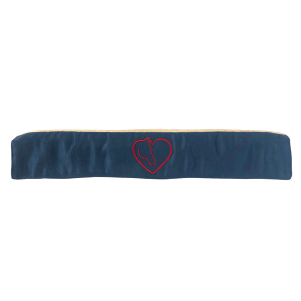 BrowBandana Horse & Heart in DARK BLUE STRAIGHT 14