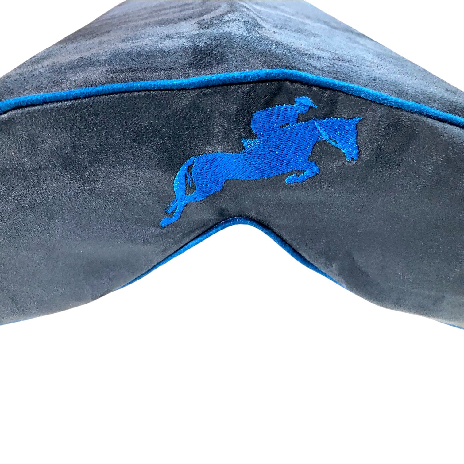 SaddleMattress TM Vertex Blue Jumping Horse and Rider in Dark Blue