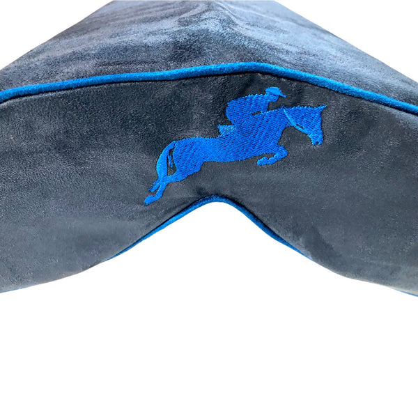 SaddleMattress Vertex Blue Jumping Horse and Rider in Dark Blue