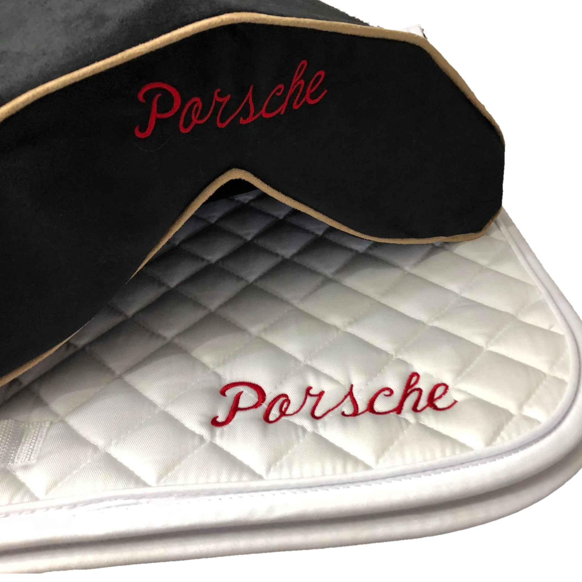 SaddleMattress TM Vertex - Personalized in Black or Dark Blue with matching White Saddle Pad