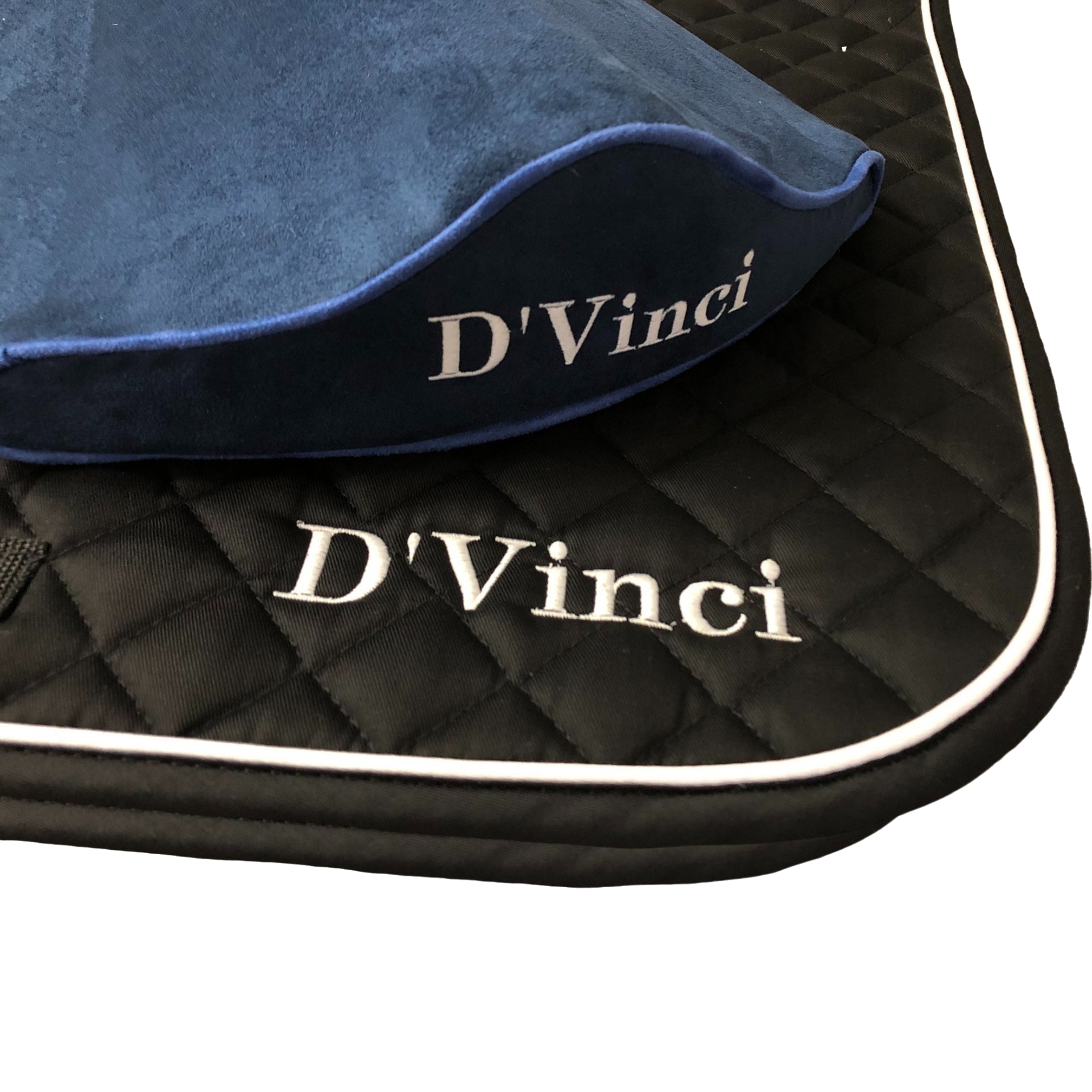 SaddleMattress TM Supreme - Personalized in Black or Dark Blue with matching Black Saddle Pad
