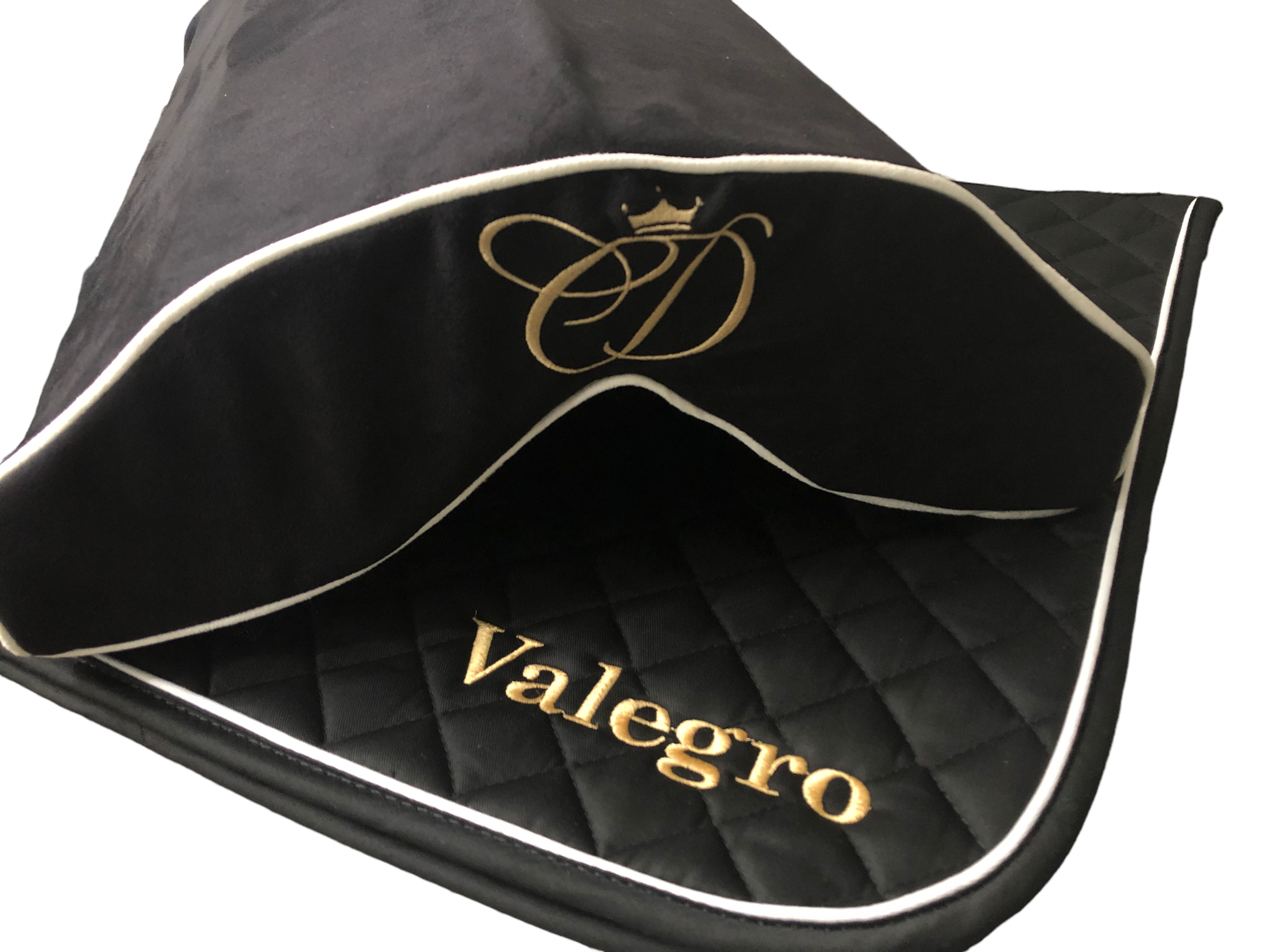 SaddleMattress TM Vertex - Personalized in Black or Dark Blue with matching Black Saddle Pad