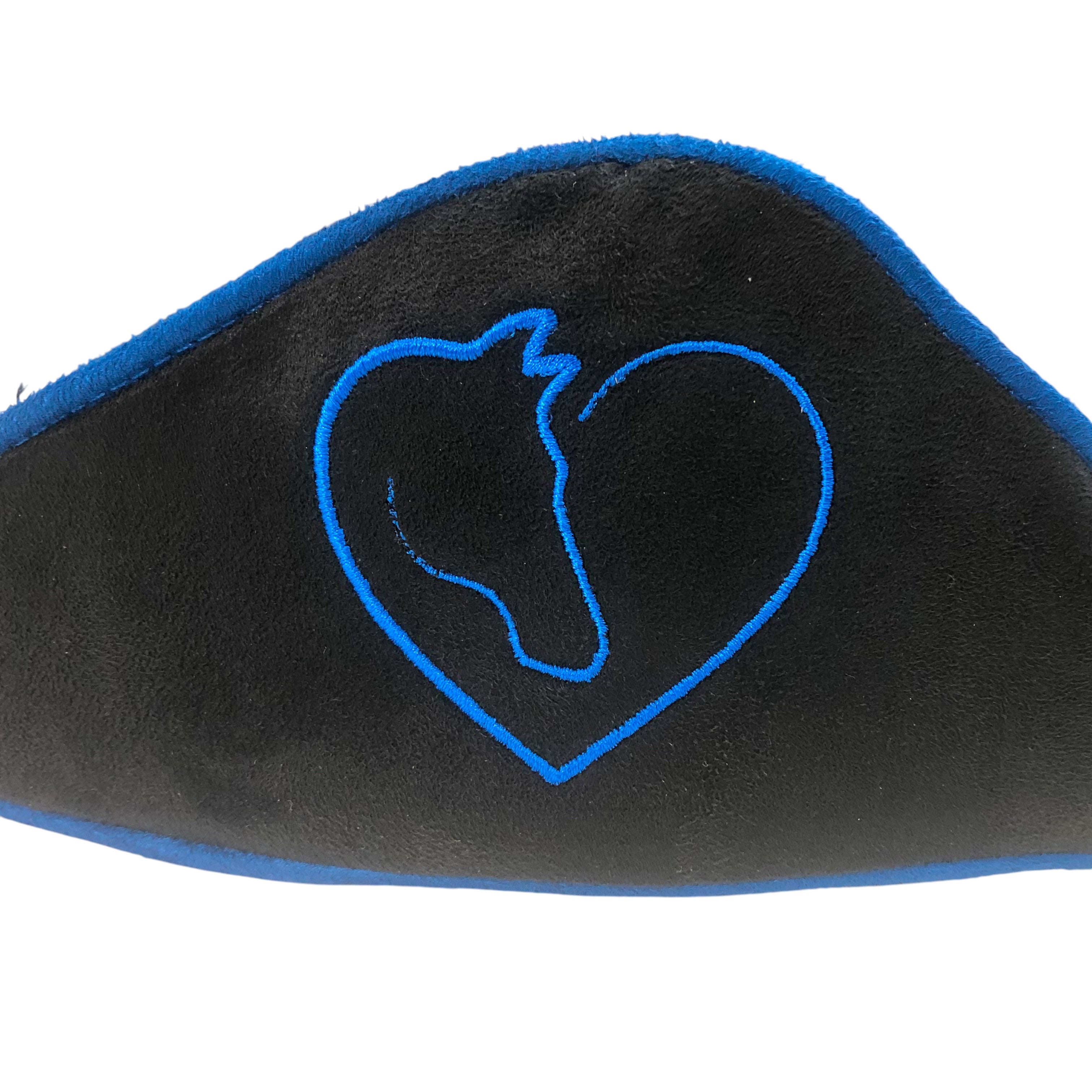 SaddleMattress TM Supreme with Sea Blue Horse & Heart in Black