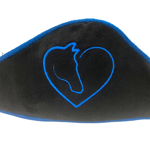 SaddleMattress TM Supreme with Sea Blue Horse & Heart in Black