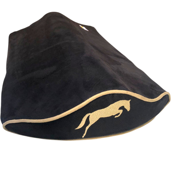 SaddleMattress TM Supreme Gold Horse Bascule with Gold Piping in Black