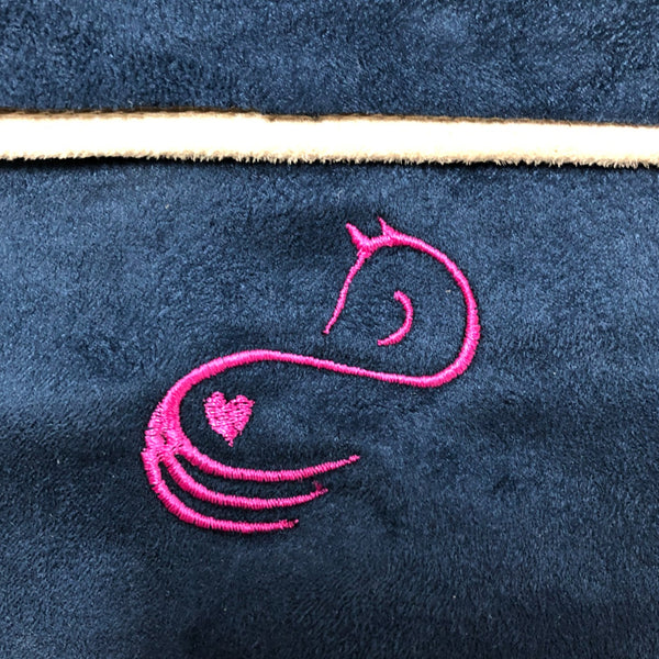BrowBandana Pink Horse in DARK BLUE