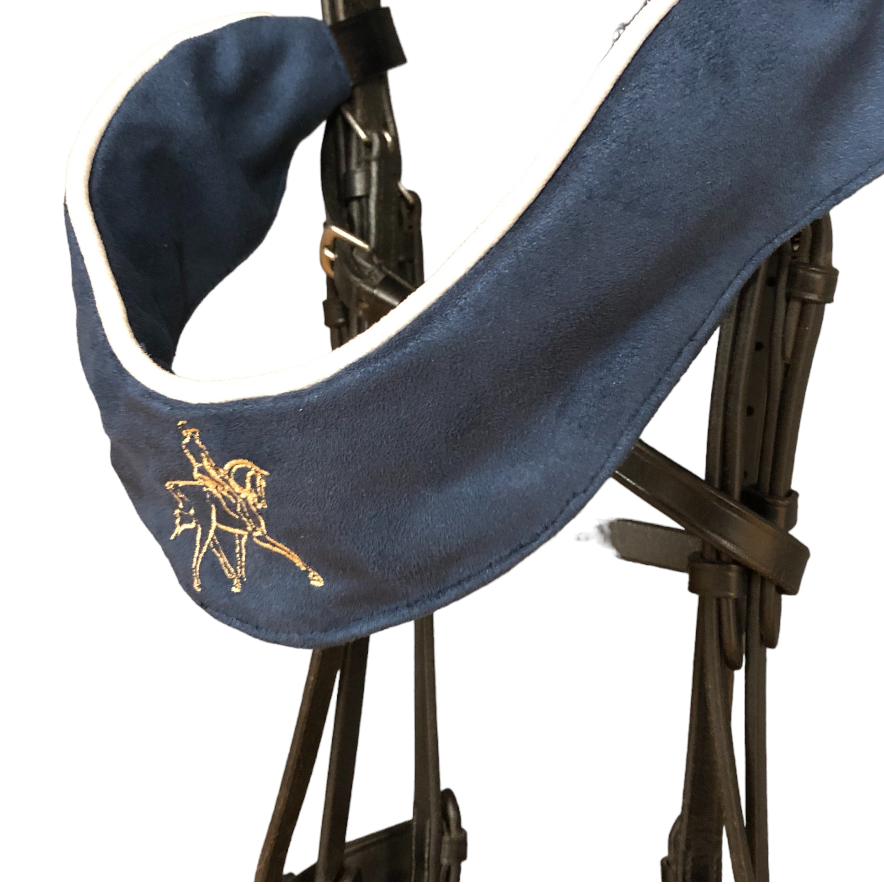 BrowBandana Dressage horse Medium Trot in DARK BLUE