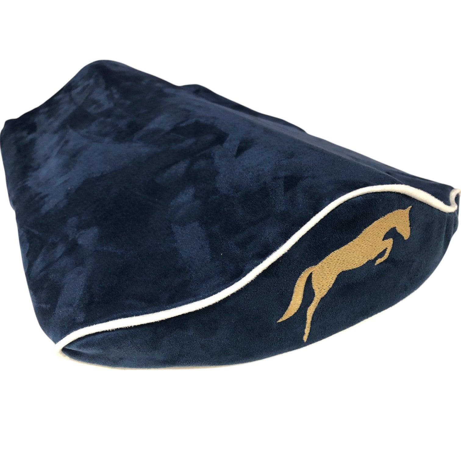 NEW! SaddleMattress Supreme Gold Jumping Horse & Rider in Dark Blue