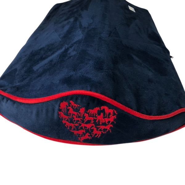 NEW! SaddleMattress Supreme Heart of Horses in Dark Blue