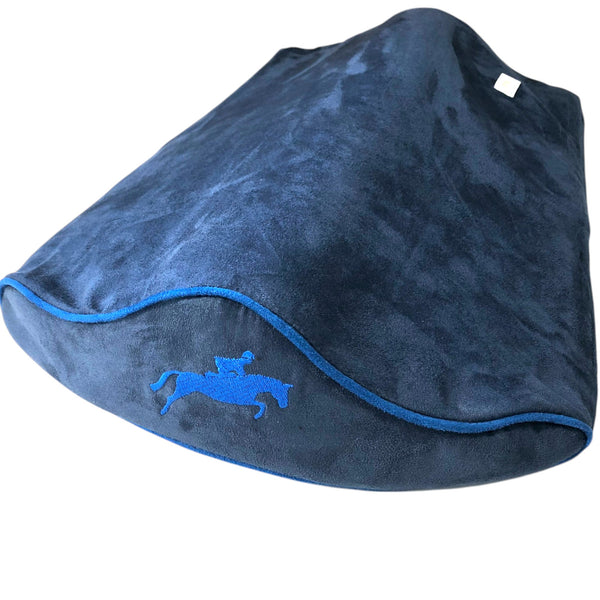 NEW! SaddleMattress Supreme Sea Blue Jumping Horse & Rider in Dark Blue