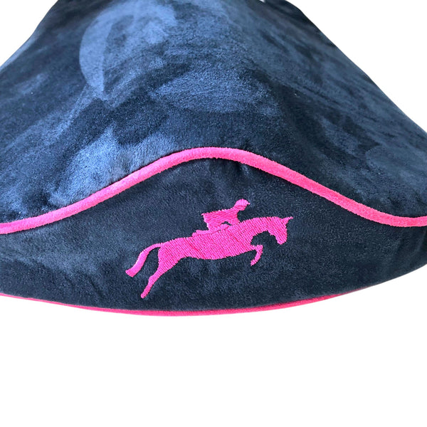 NEW! SaddleMattress Supreme Hot Pink Jumping Horse & Rider in Dark Blue