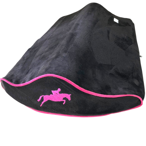 NEW! SaddleMattress Supreme Hot Pink Jumping Horse & Rider in Black
