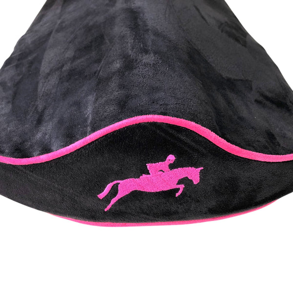 NEW! SaddleMattress Supreme Hot Pink Jumping Horse & Rider in Black