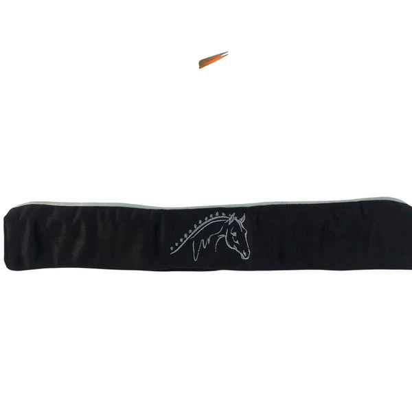 BrowBandana Show Horse in BLACK STRAIGHT 14