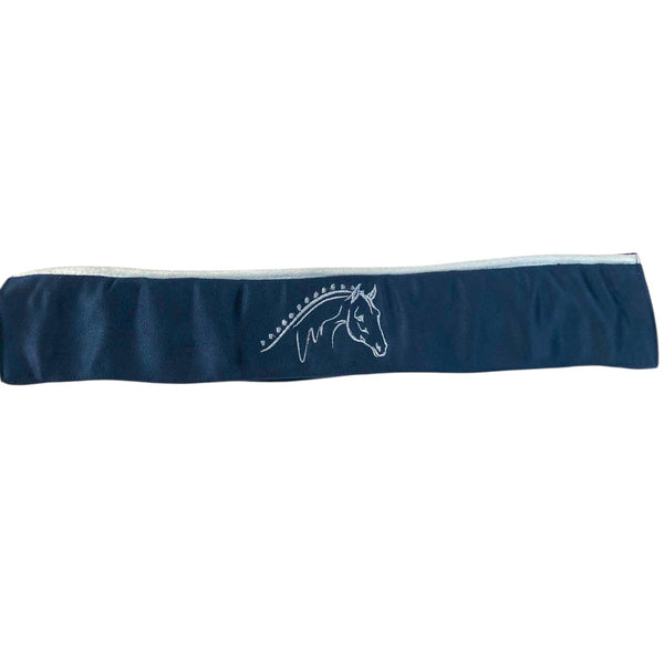 BrowBandana Show Horse in DARK BLUE STRAIGHT 14