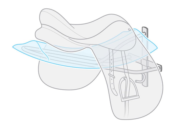 Illustration of Supreme on a Standard English saddle rack