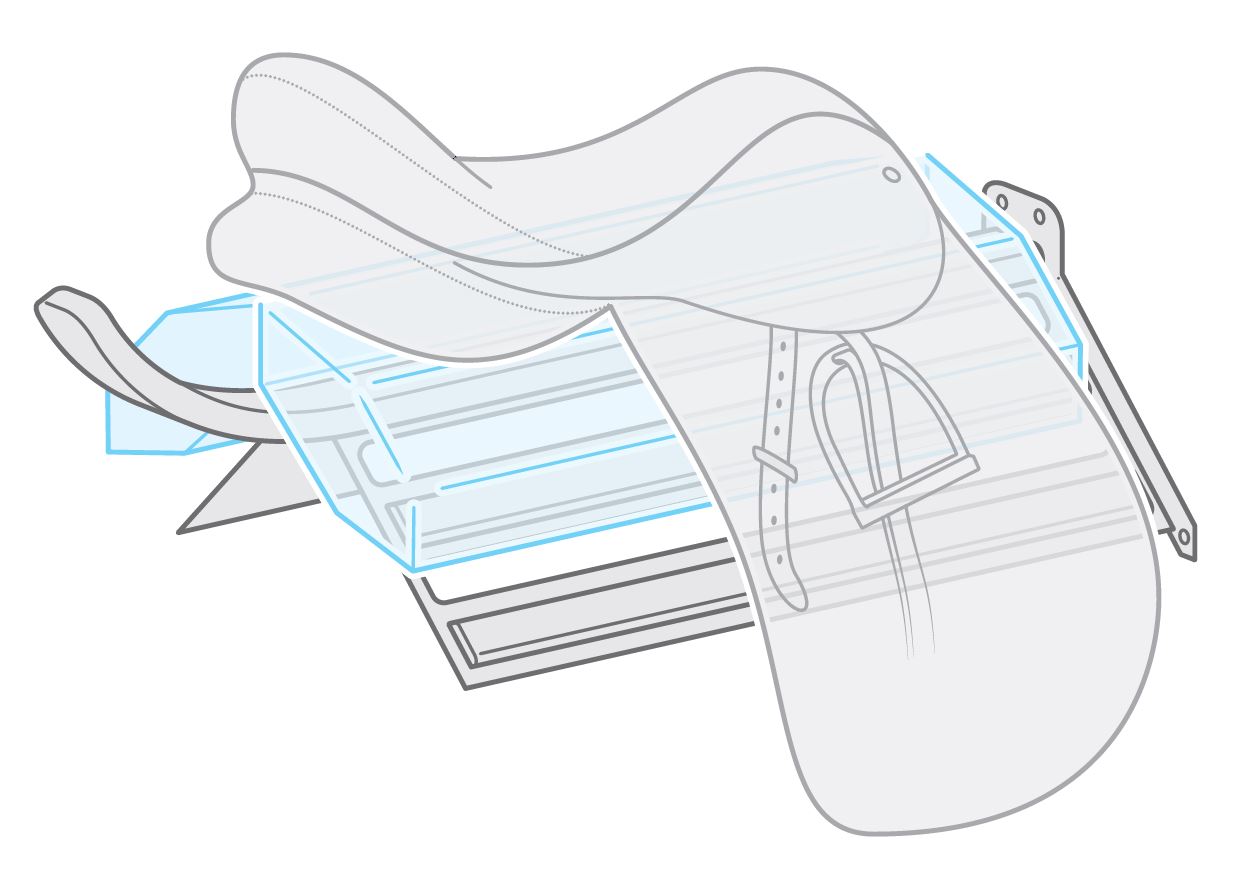 Illustration of Vertex on Brass saddle rack – SaddleMattress