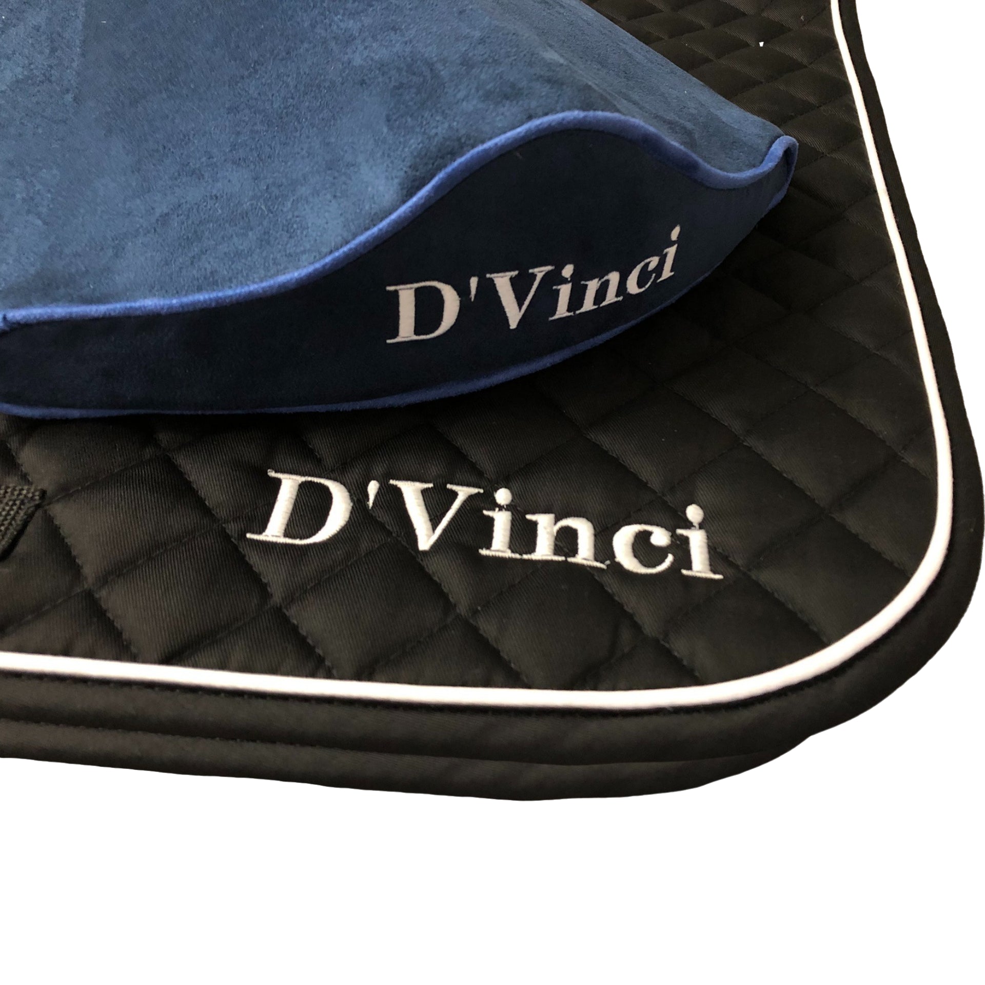 SaddleMattress Supreme - Personalized in Black or Dark Blue with matching Black Saddle Pad