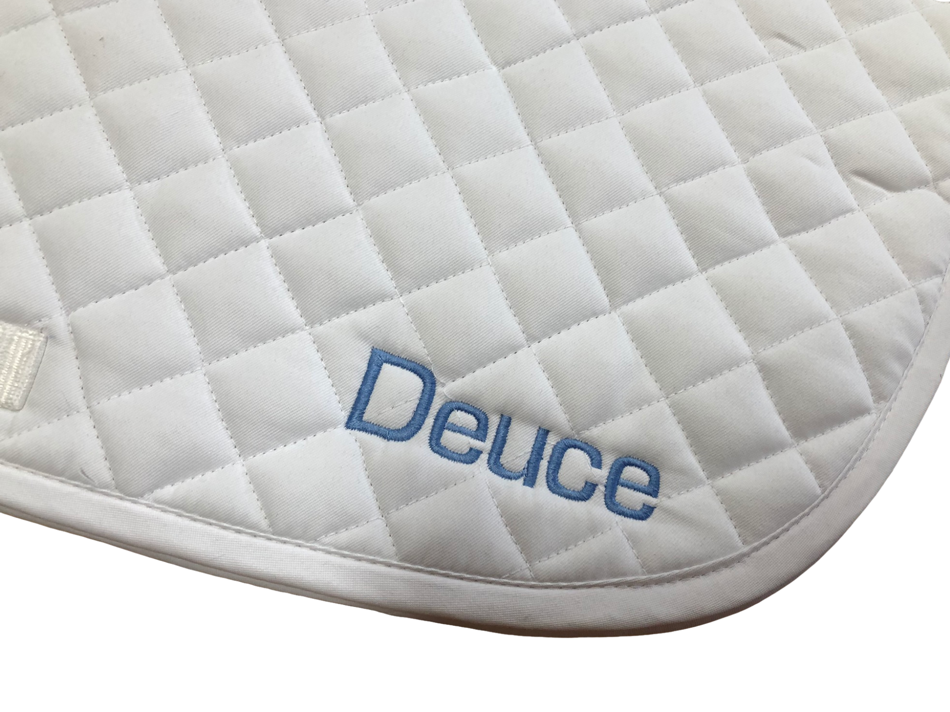 Black or White Personalized Saddle Pad with embroidery on both sides